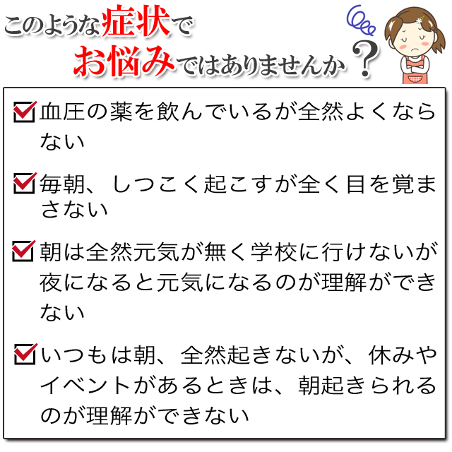 こんな症状に当てはまる方はぜひご来院ください。